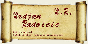 Mrđan Radoičić vizit kartica